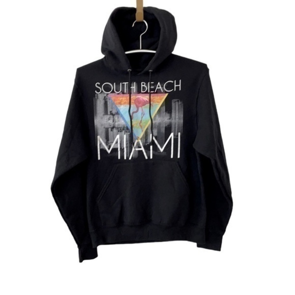 BOWERY SUPPLY CO. | Women’s | “SOUTH BEACH MIAMI” Drawstring Black Sweatshirt